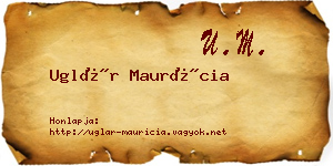 Uglár Maurícia névjegykártya
